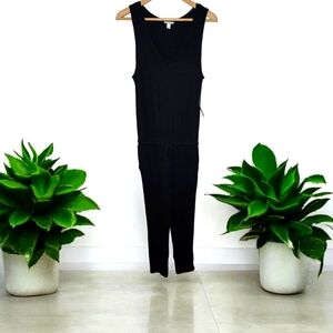 Black sleeveless jumpsuit